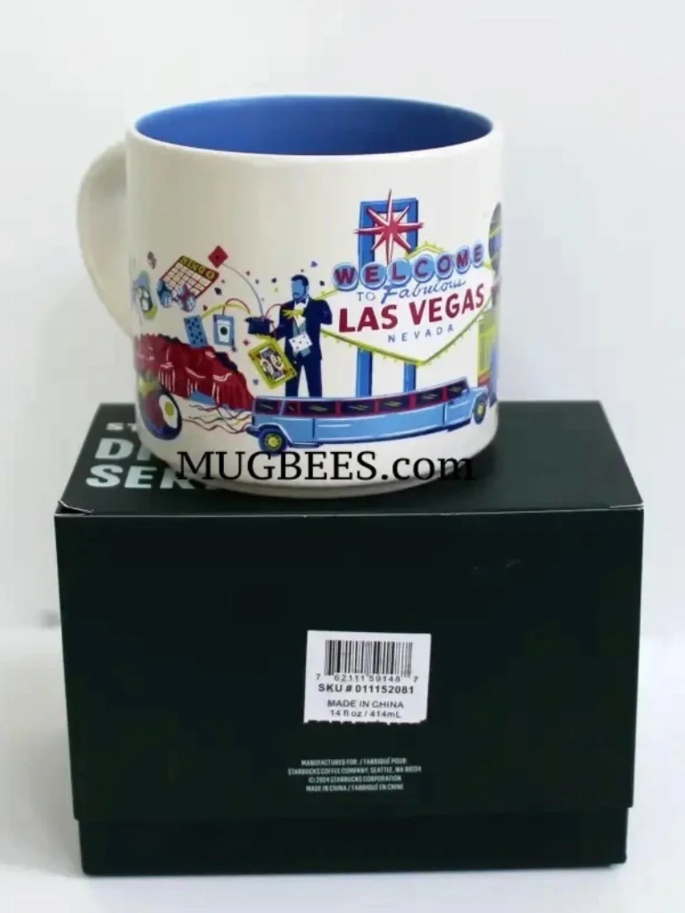 Starbucks Discovery Series Las Vegas Ceramic Coffee Tea Cup Mug 14 oz